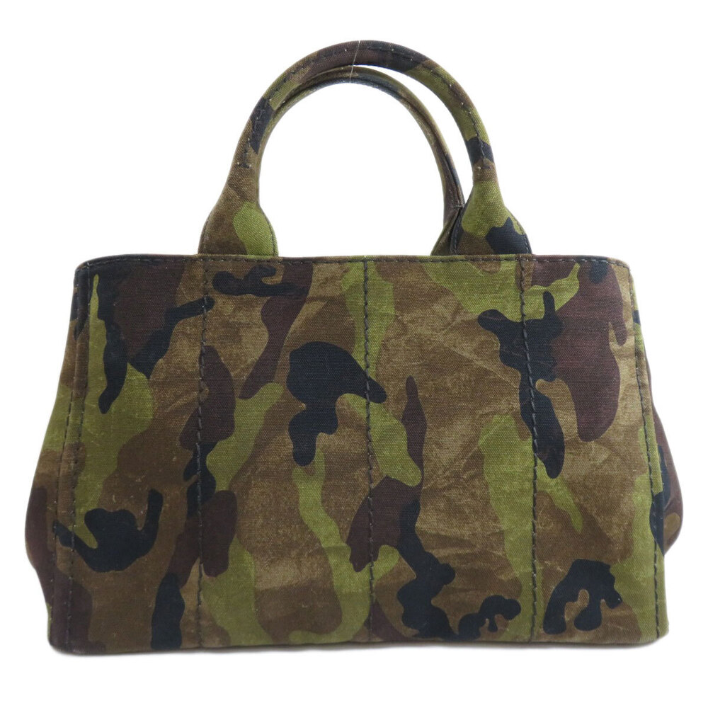 Prada Camouflage Handbag Canapa Canvas